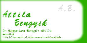 attila bengyik business card